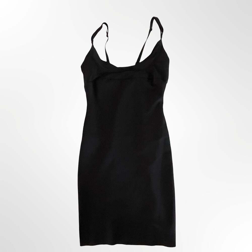 Flexees Maidenform Black Shaping Slip Dress Camisole Style