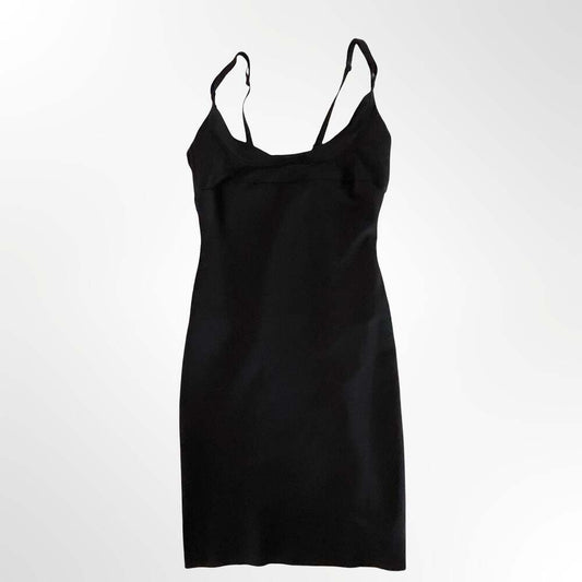 Flexees Maidenform Black Shaping Slip Dress Camisole Style
