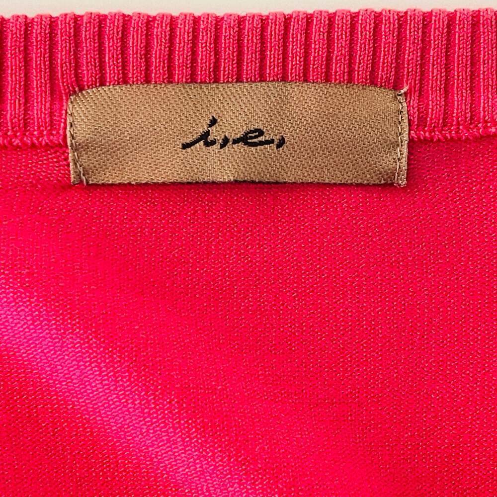 Vintage I.e. Hot Pink Cropped V-Neck Button-Up Cardigan Sweater