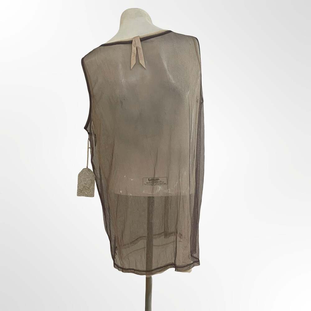 Hem & Thread Sheer Mesh Sleeveless Tank Top Style 8784