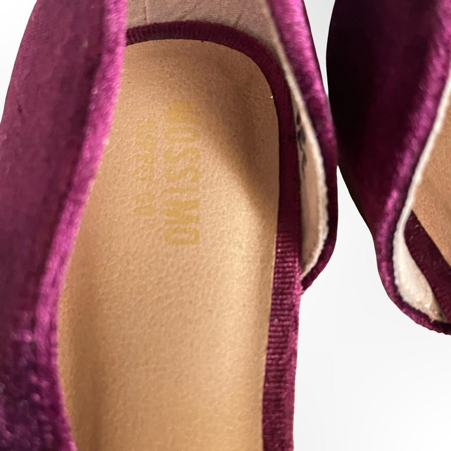 Mossimo Pointed Velvet D'Orsay Flats in Plum in 6.5