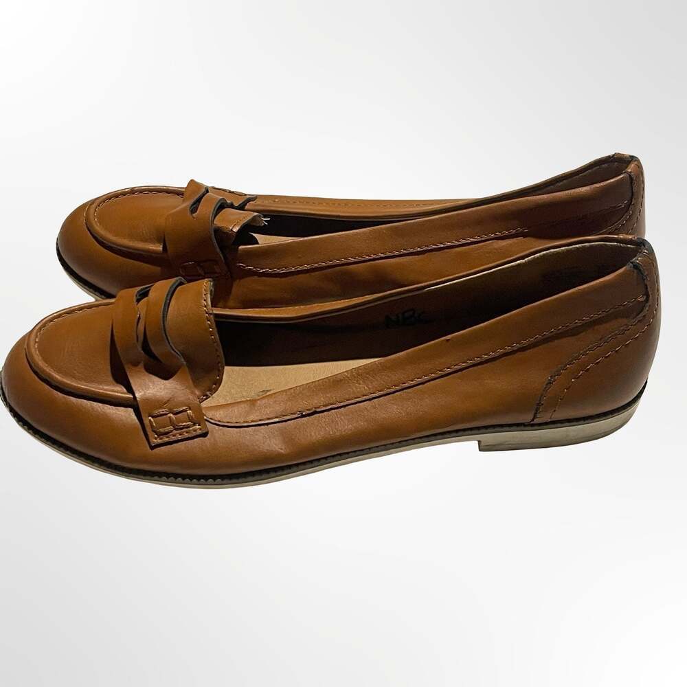 American Eagle Women's Tan Faux Leather Penny Loafers