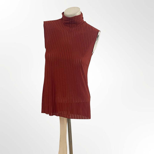 & Other Stories Stockholm Atelier Sleeveless Striped Mock Neck Top