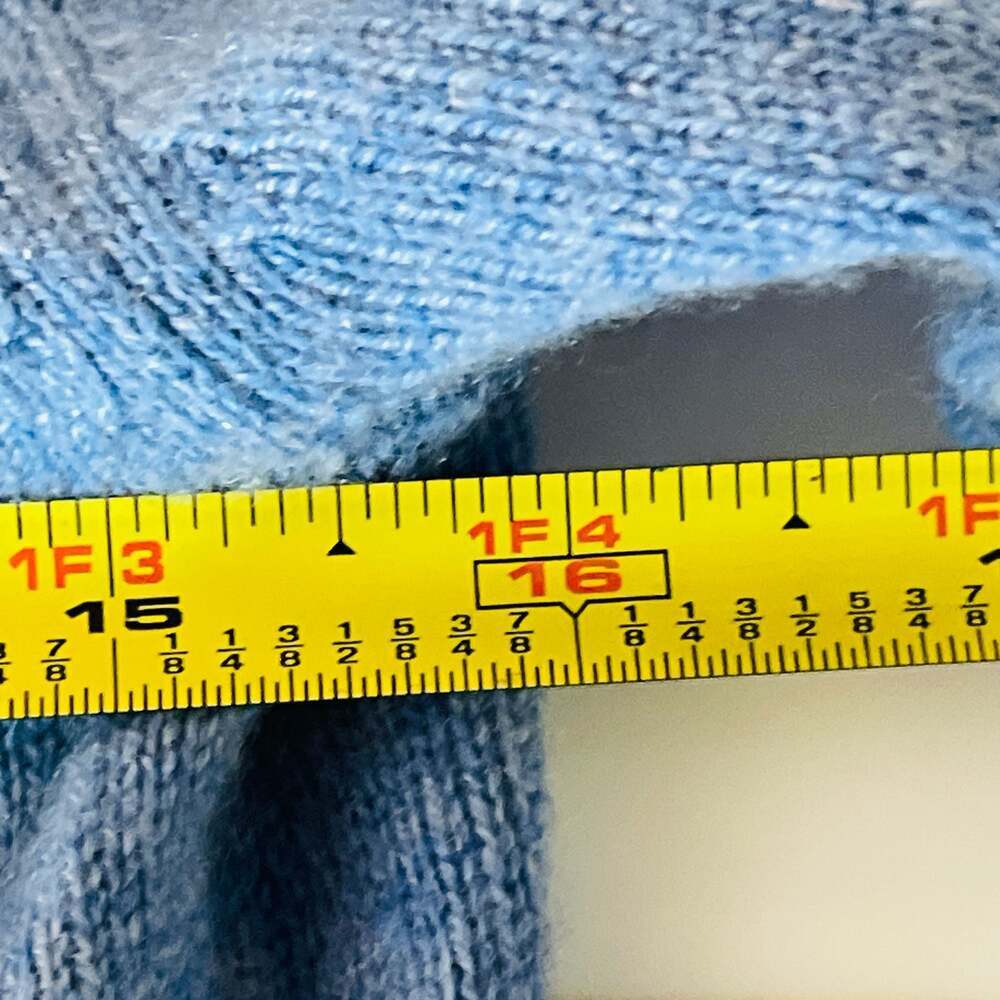 Tsesurface Blue Cashmere Crew Neck Button-Down Cardigan Sweater