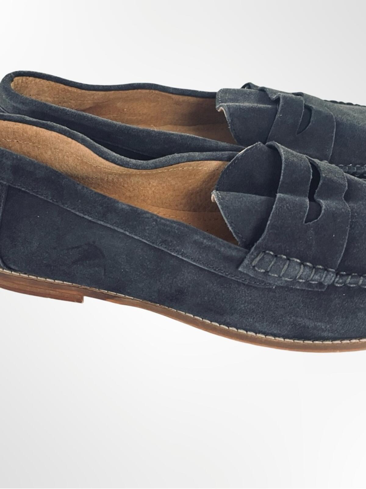 Office London Men's Suede Penny Loafers - Dark Blue in 12