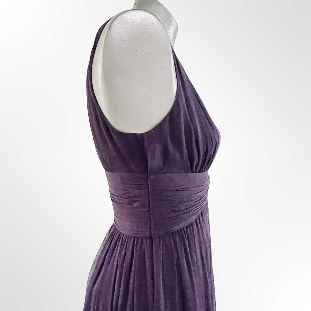 Donna Morgan Julie Long V-Neck Chiffon Bridesmaid Dress