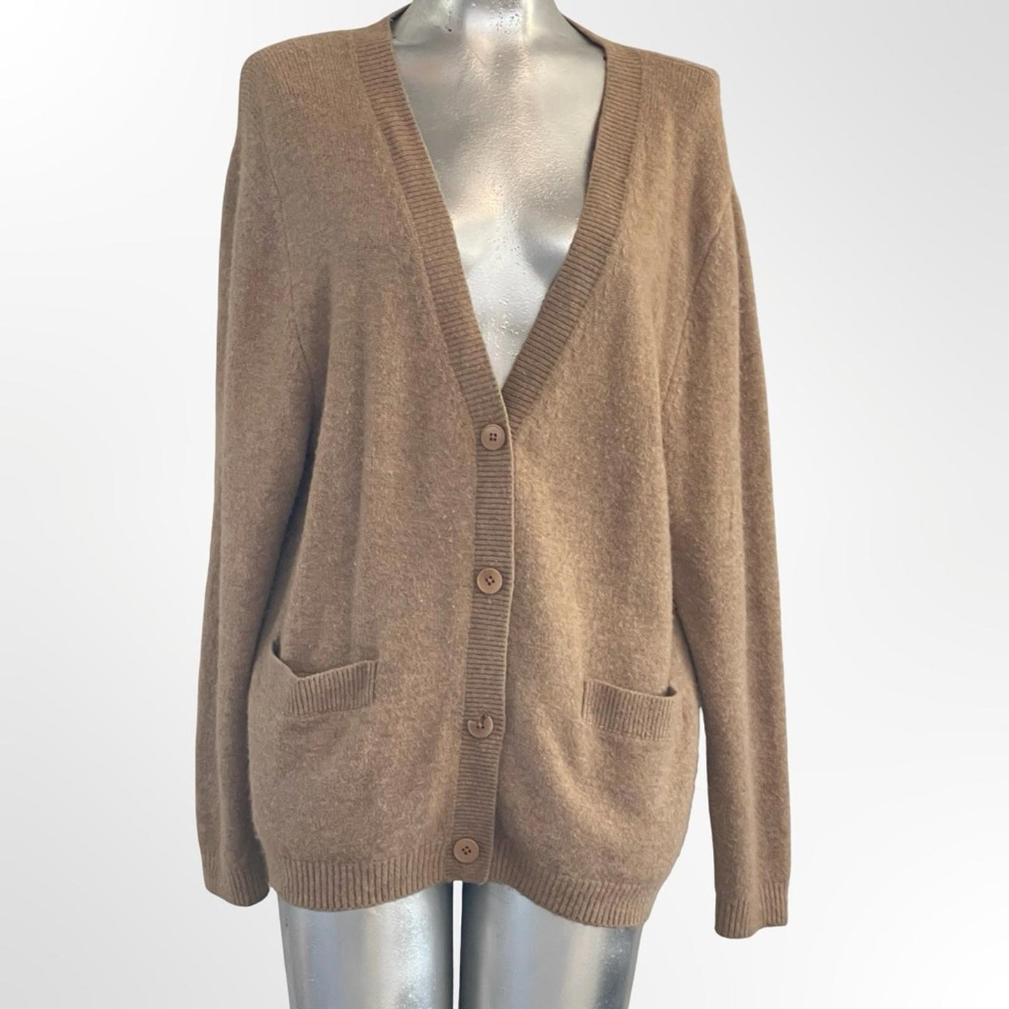 Wilfred Brown Button-Up Cardigan in Medium