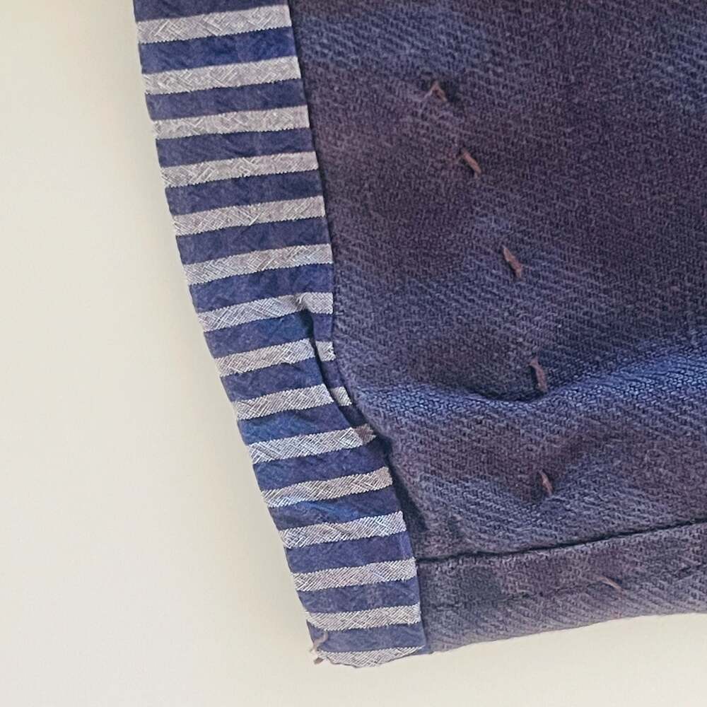 Journal Standard Luxe 100% Linen Cropped Harem Pants with Striped Cuffs