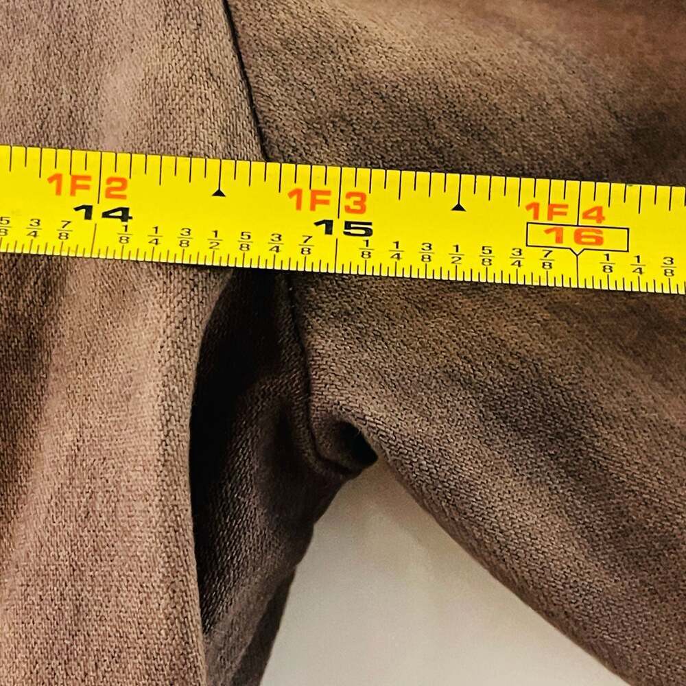 Picasso Style Jean PsJ Women's Brown Suede Military-Style Jacket XS