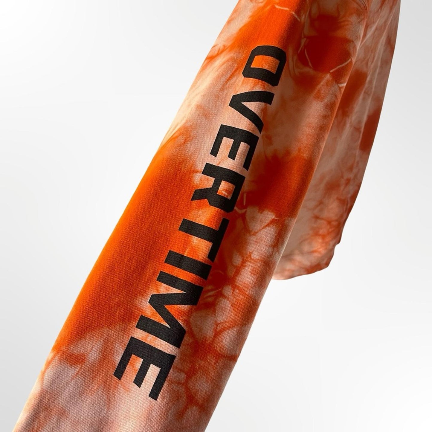 Overtime Women's Orange Tie-Dye Hoodie - thick - Medium