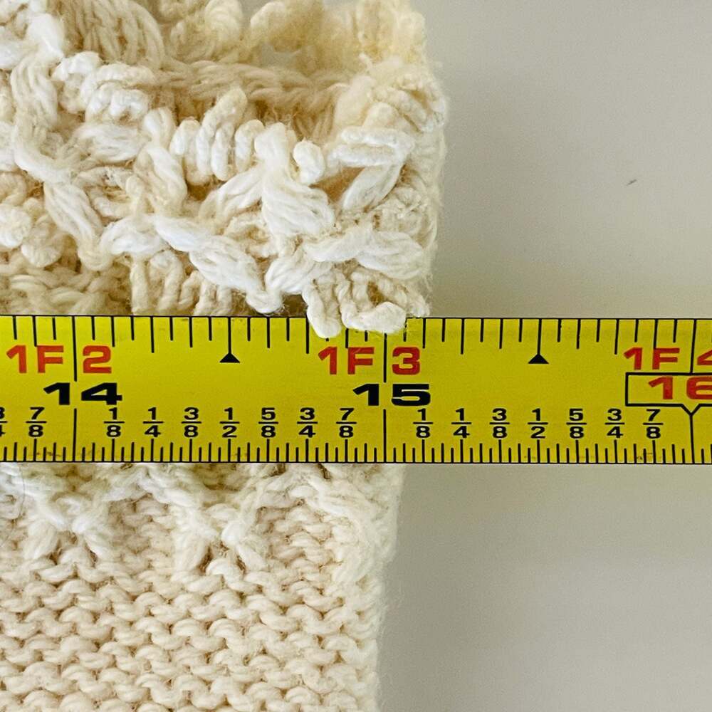 Sandy Cream Knitted Button-Down Openwork Sleeveless Top Vest