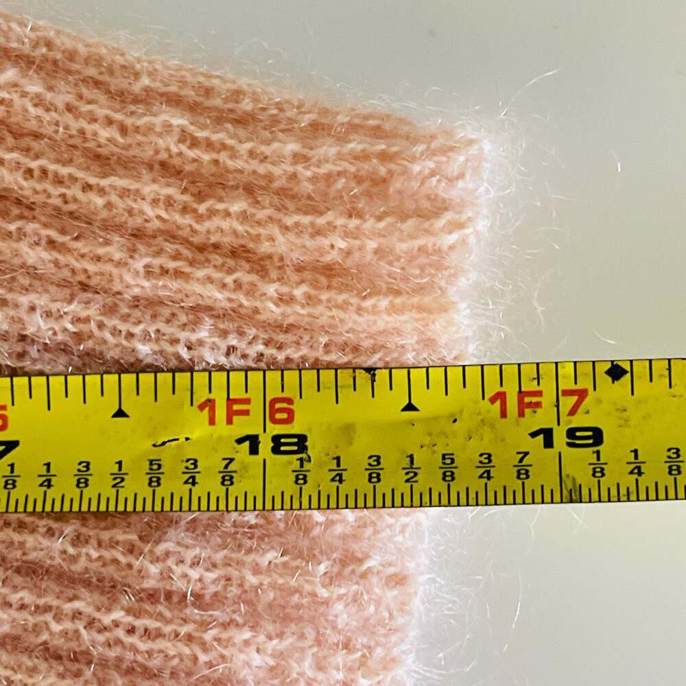 Vintage Early 2000s Baby Pink Angora Wool Blend Cardigan Sweater XS