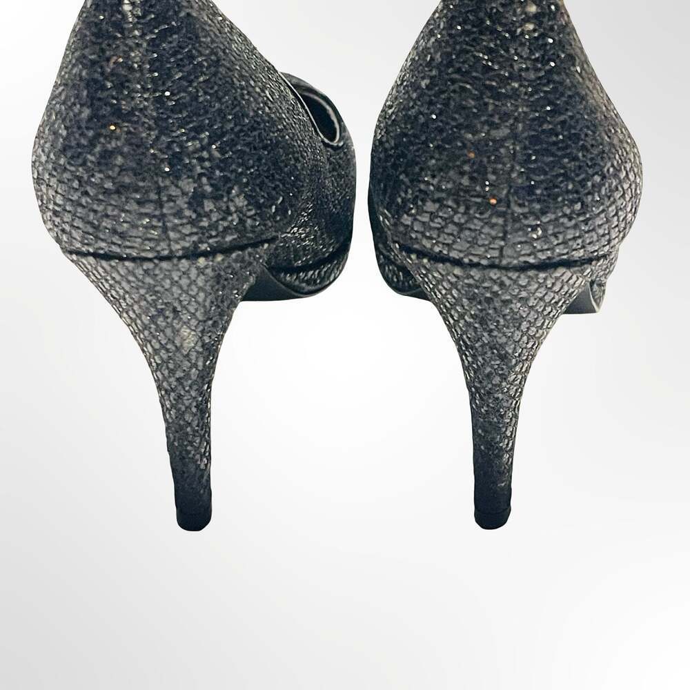 Style & Co. Nikolet Black Glitter Round Toe Pumps