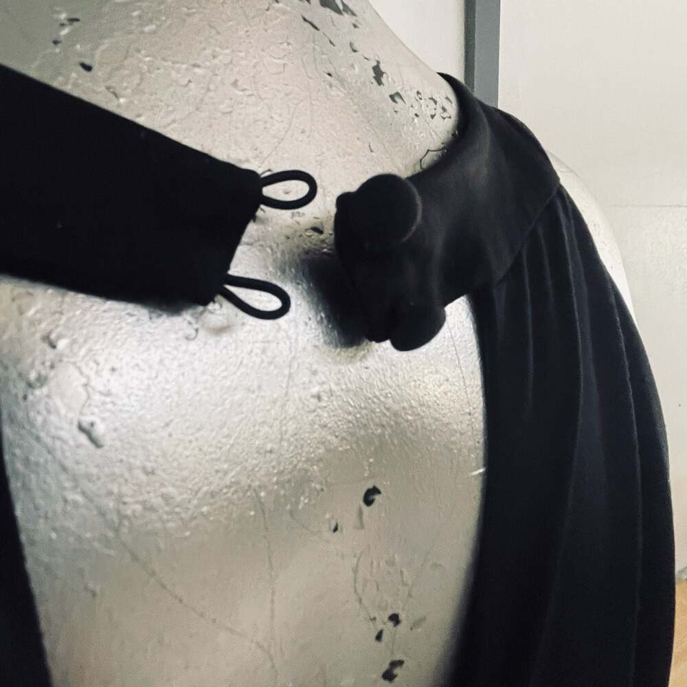 Debut Black Halter Neck Maxi Dress with Blouson Bodice