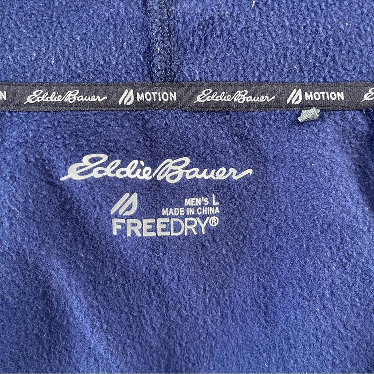Eddie Bauer Men's Dark Blue Zip-Up Sweater size L