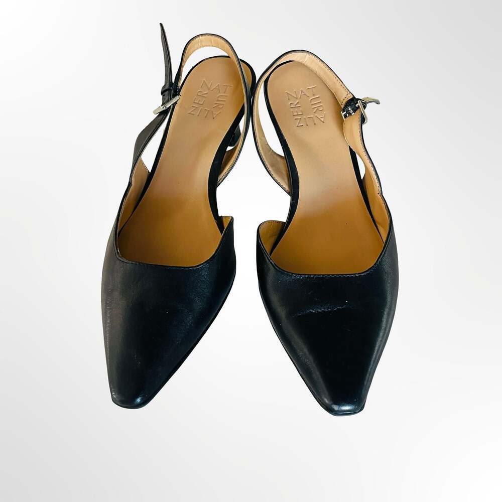 Naturalizer Dalary Black Leather Slingback Pumps