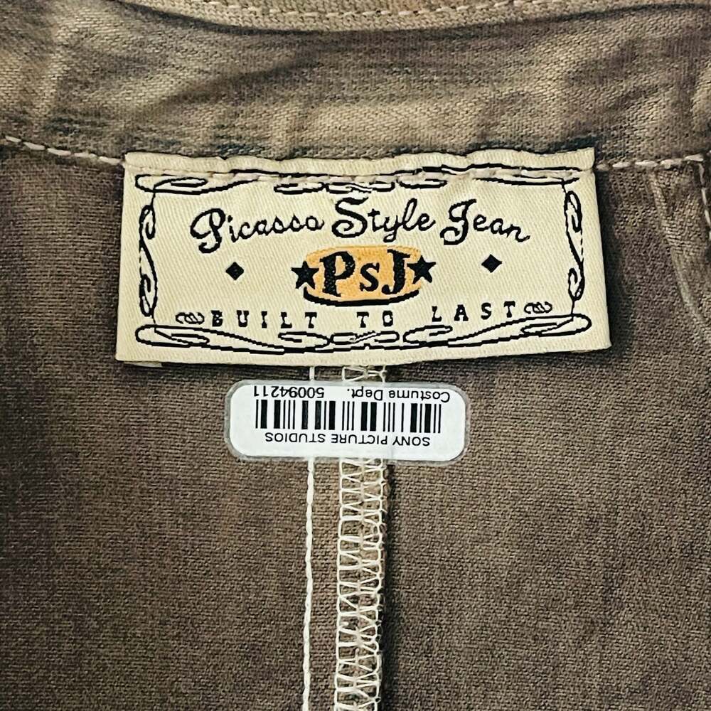 Picasso Style Jean PsJ Women's Brown Suede Military-Style Jacket XS