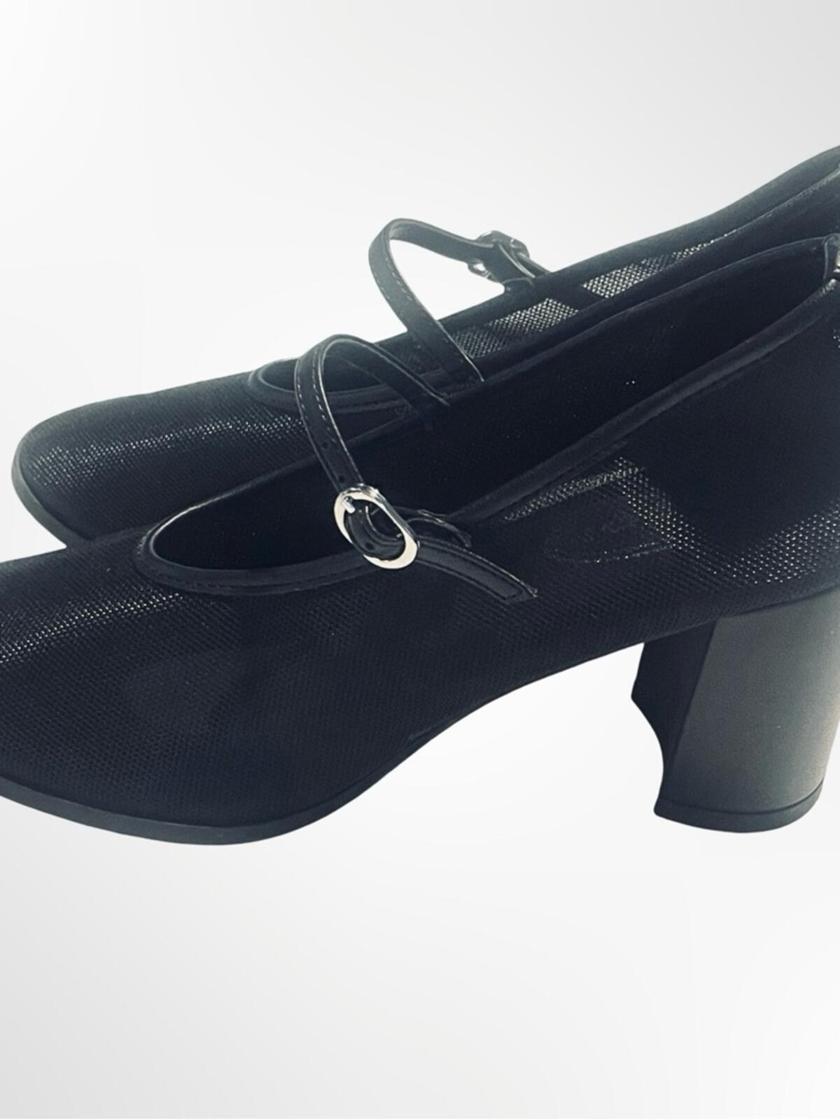 Scoop Black Mary Jane Block Heel Pumps Women's in size 8 NWT