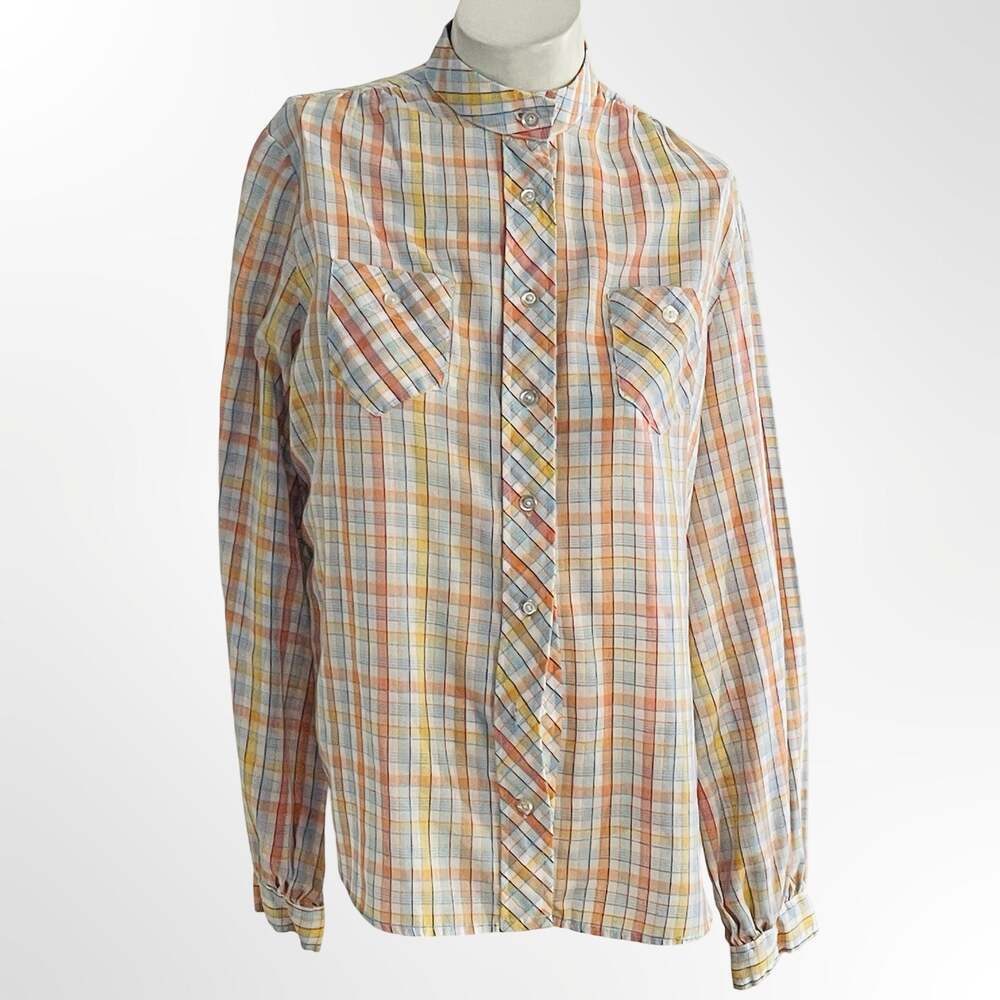 Desigual Women's Plaid Button-Up Shirt with Double Pockets