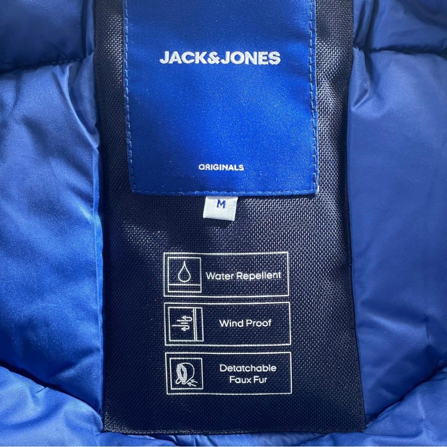 Jack & Jones Grey Puffer Jacket in Medium