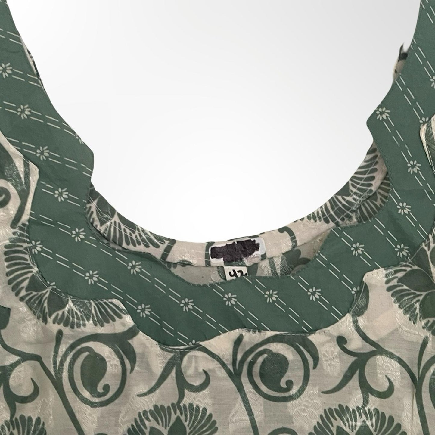 Women's Green Floral Tunic Dress In size Large to XL