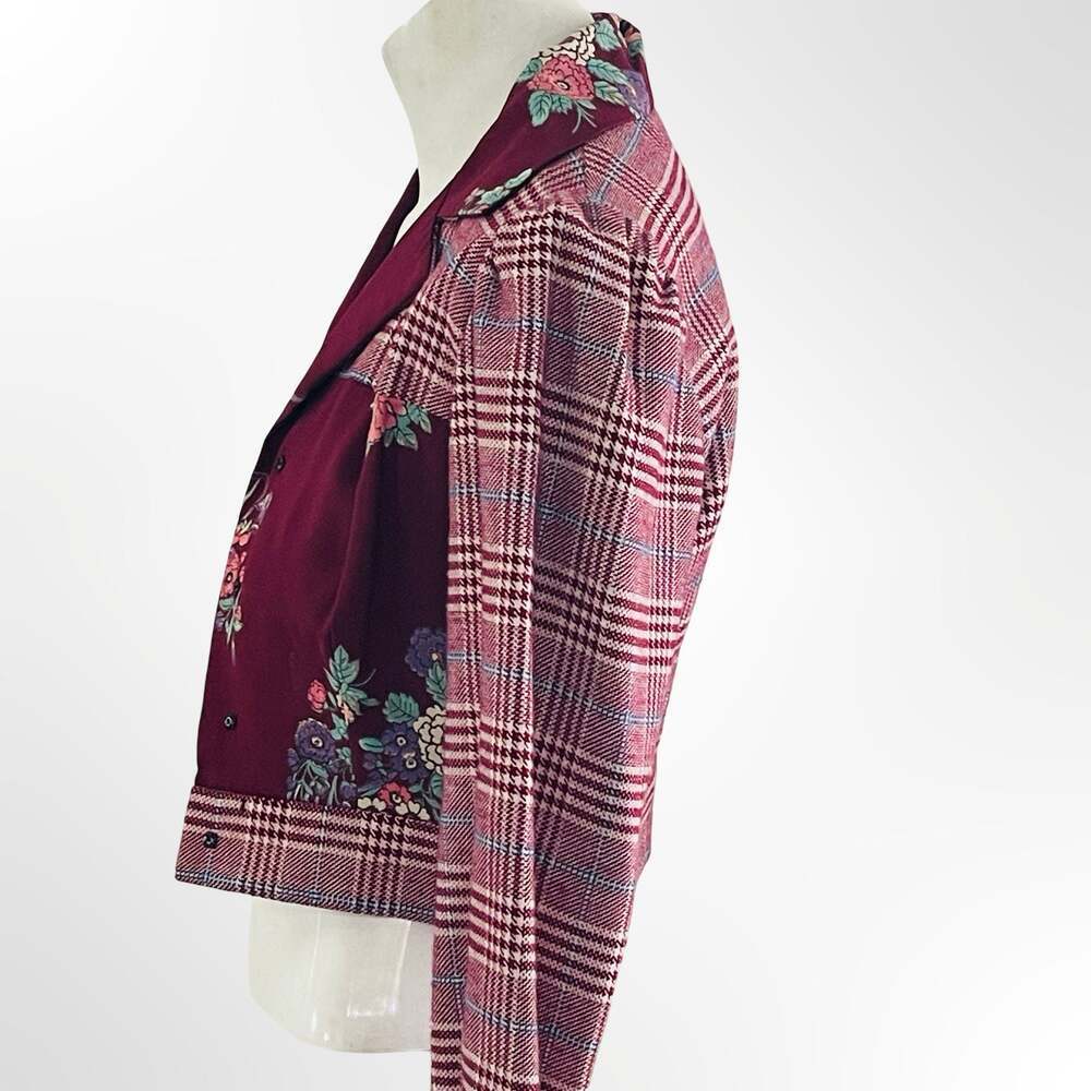 CM Bazaar Sony Pictures Costume Department Vintage Floral Plaid Jacket