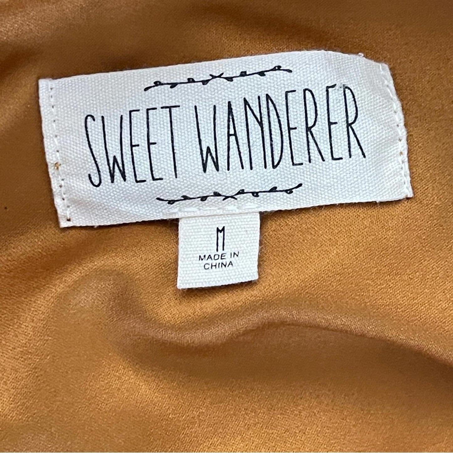 Sweet Wanderer Utility Jacket in Mustard Brown in size M