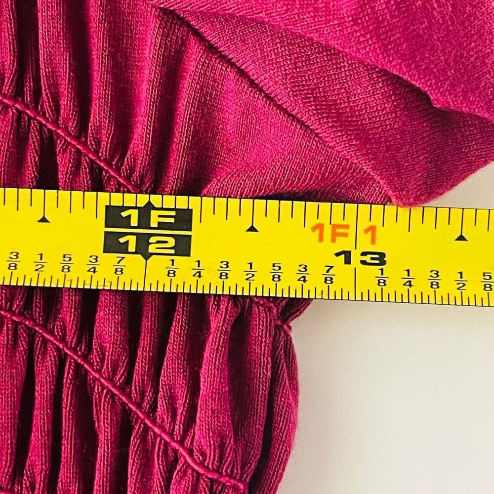 Max Studio Specialty Products Fuchsia Smocked Mini Dress Size L