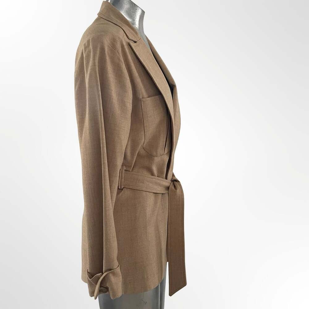 Billy Whiskers Clothing Co. Beige Belted Blazer Jacket