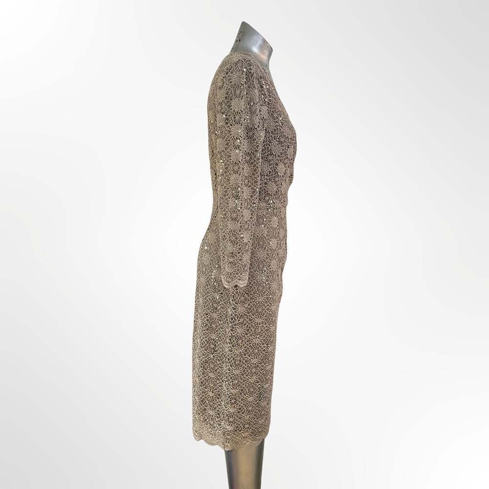 Jessica Howard Women's Sequined Lace Surplice Sheath Dress NWT