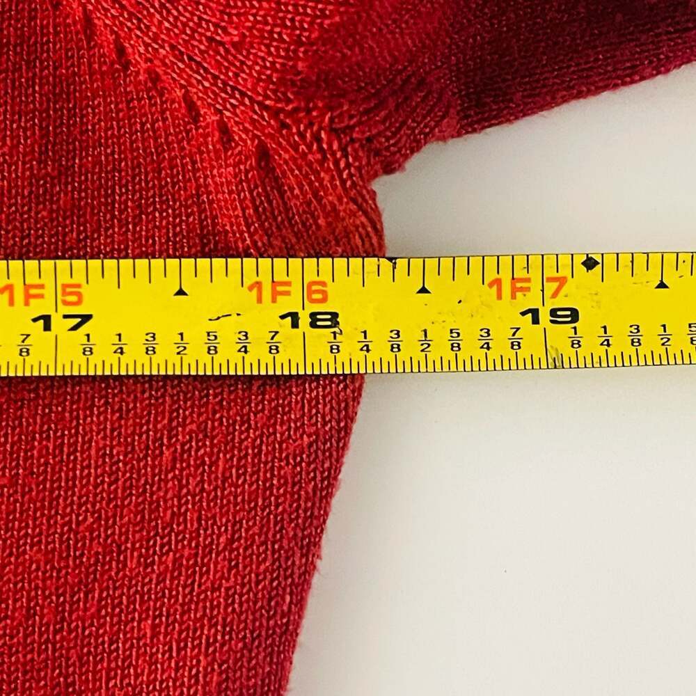 Grace Elements Red Button Down Cardigan Sweater Size XL Rayon Nylon