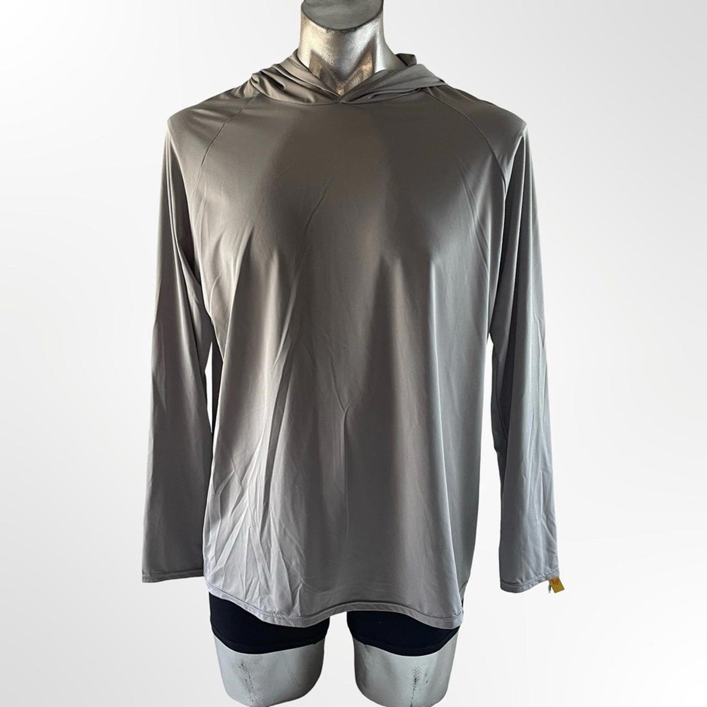 Two Red and Gray Hooded Long Sleeve Training Shirts Size M