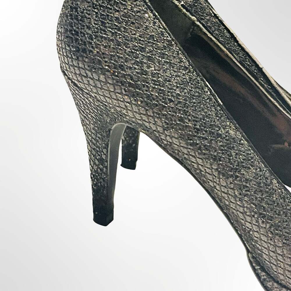 Style & Co. Nikolet Black Glitter Round Toe Pumps
