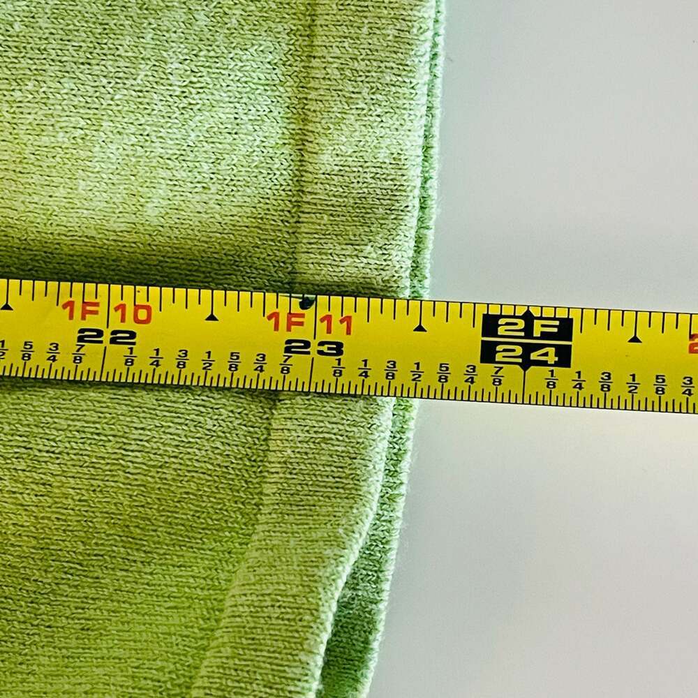 Kersh Lime Green V-Neck Button-Up Knit Cardigan Sweater Size L