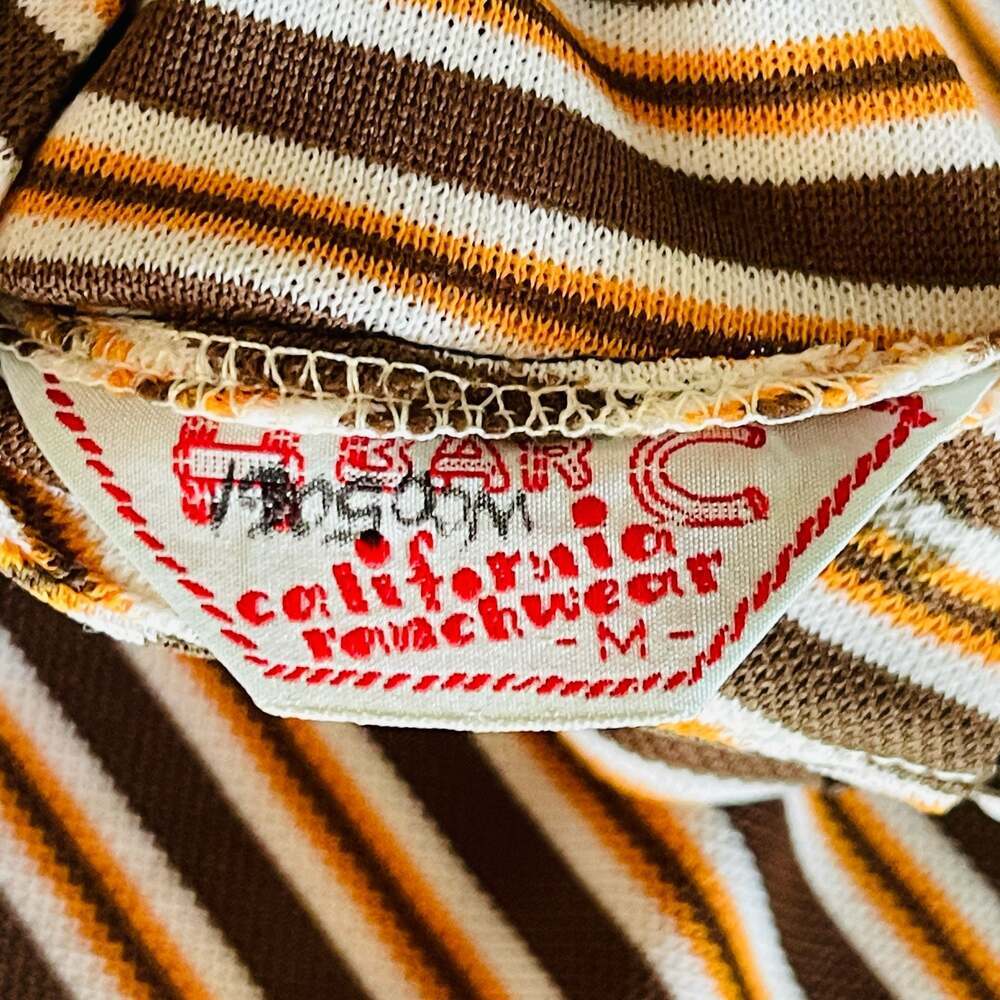 Vintage H Bar C California Ranchwear Striped Mock Neck Long Sleeve Top M