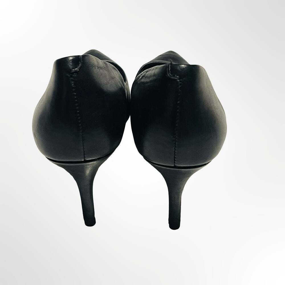 ALDO Black Leather Pointed-Toe Stiletto Pumps