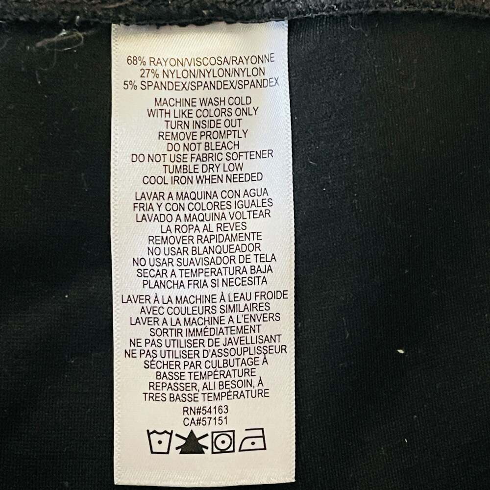 Calvin Klein Performance Stretch Black Leggings, Size 2X