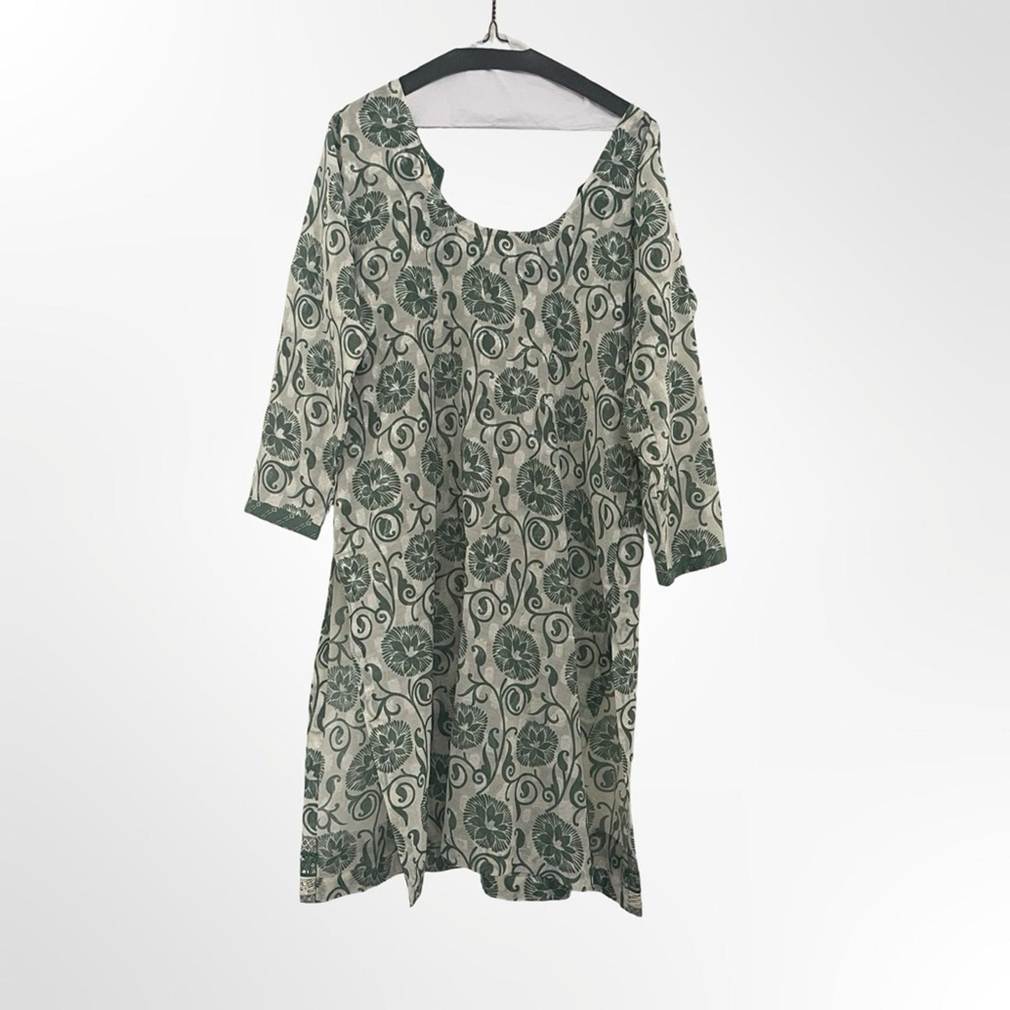 Women's Green Floral Tunic Dress In size Large to XL
