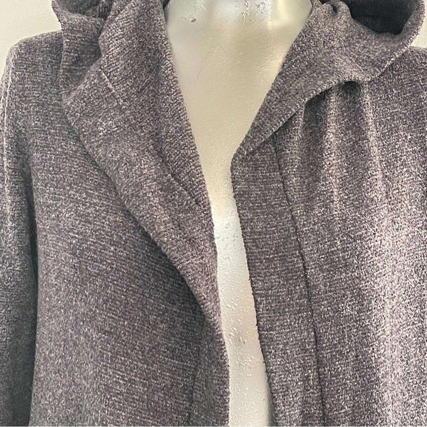 Barefoot Dreams Black Hooded Cardigan with in XS