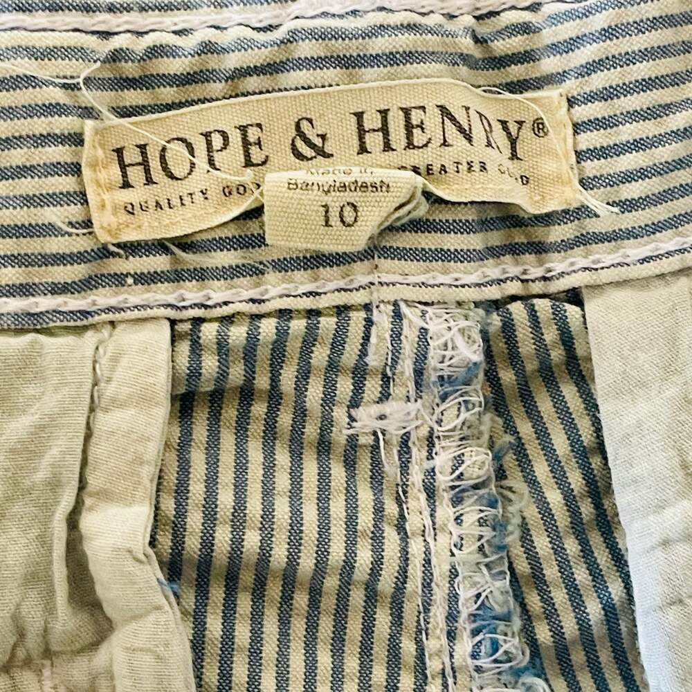 Hope & Henry Boys Blue and White Striped Seersucker Blazer and Pant Set