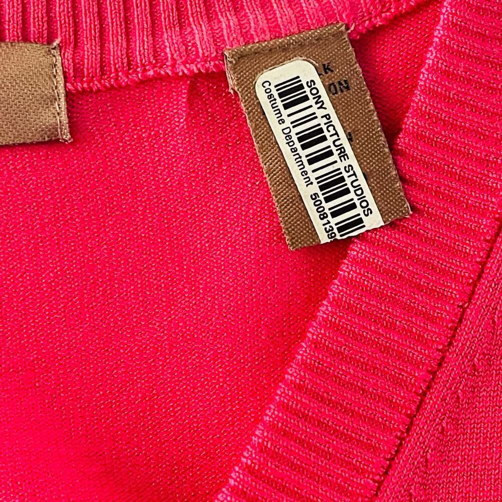 Vintage I.e. Hot Pink Cropped V-Neck Button-Up Cardigan Sweater