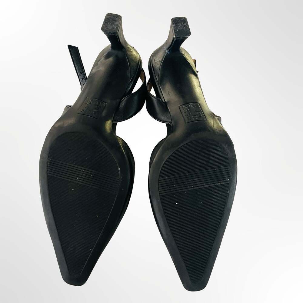 Naturalizer Dalary Black Leather Slingback Pumps