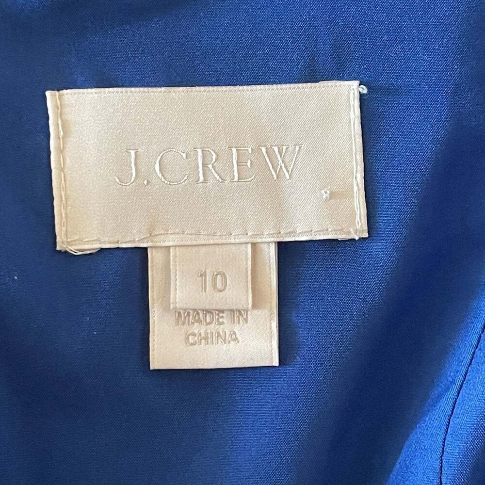 J.Crew Royal Blue Lace Three-Quarter Sleeve Sheath Dress