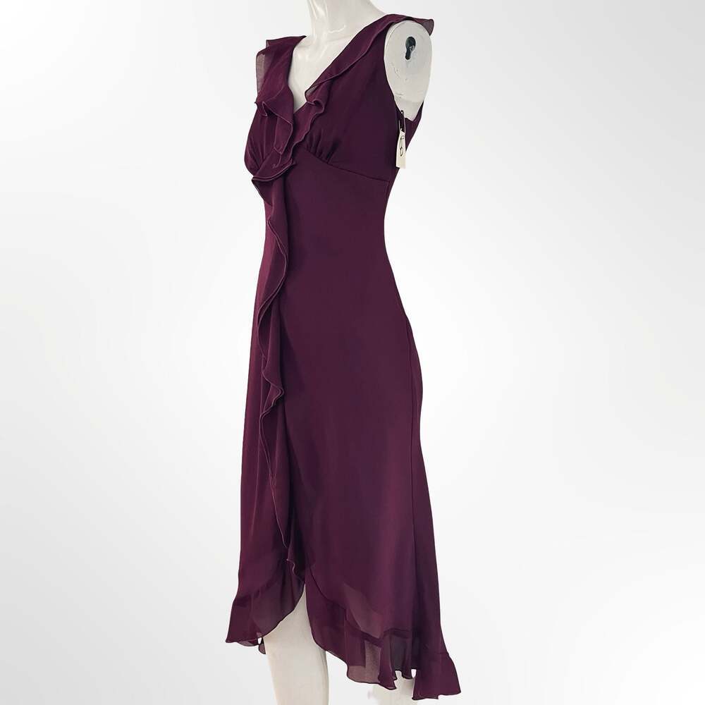 Bisou Bisou Michele Bohbot Sleeveless Ruffle Hem Midi Dress