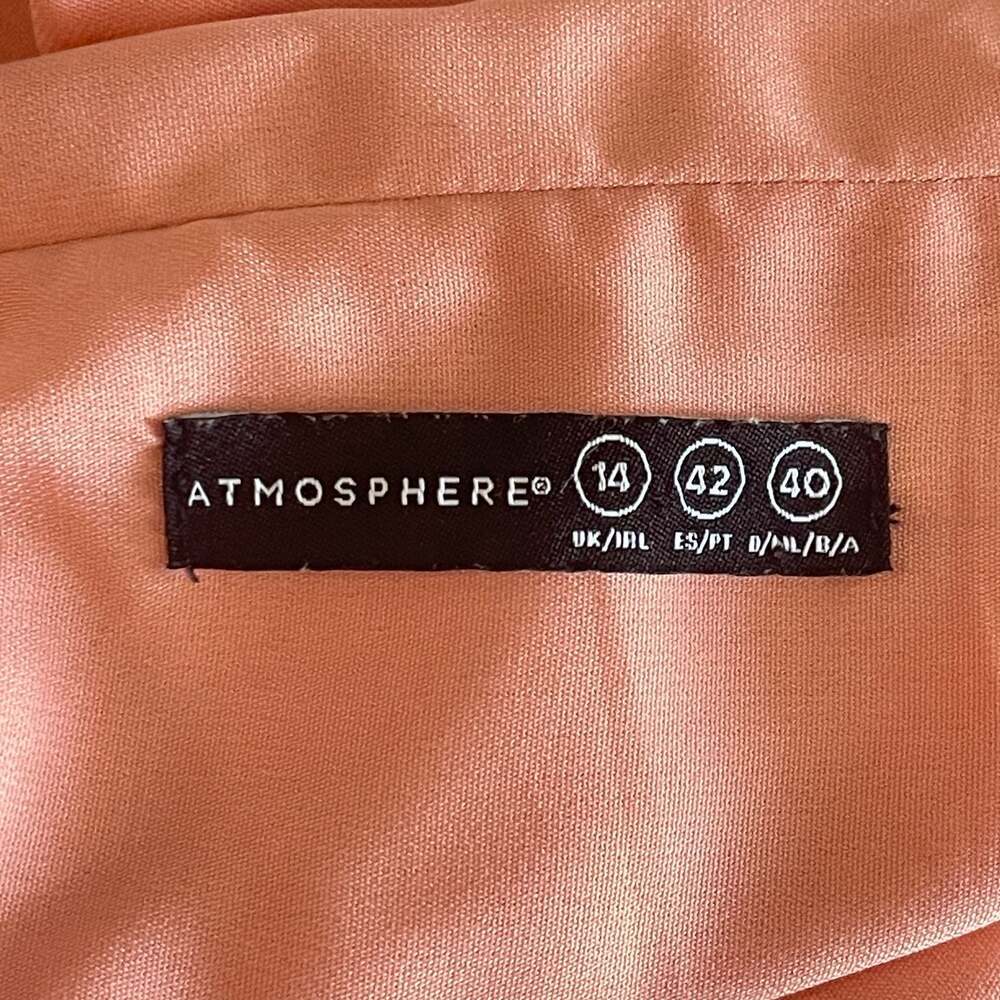 Atmosphere Solid Peach Open Front Blazer Jacket