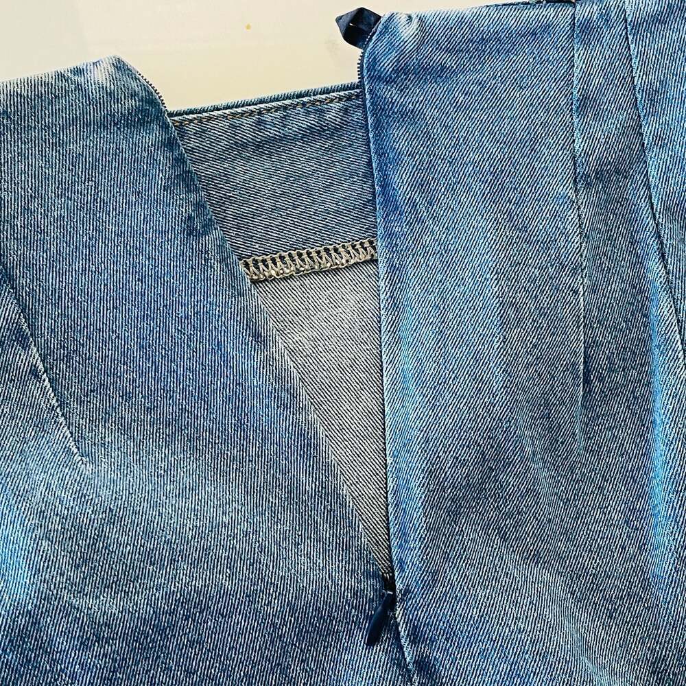 John Galt (Brandy Melville) Denim Mini Skirt with Front Slits