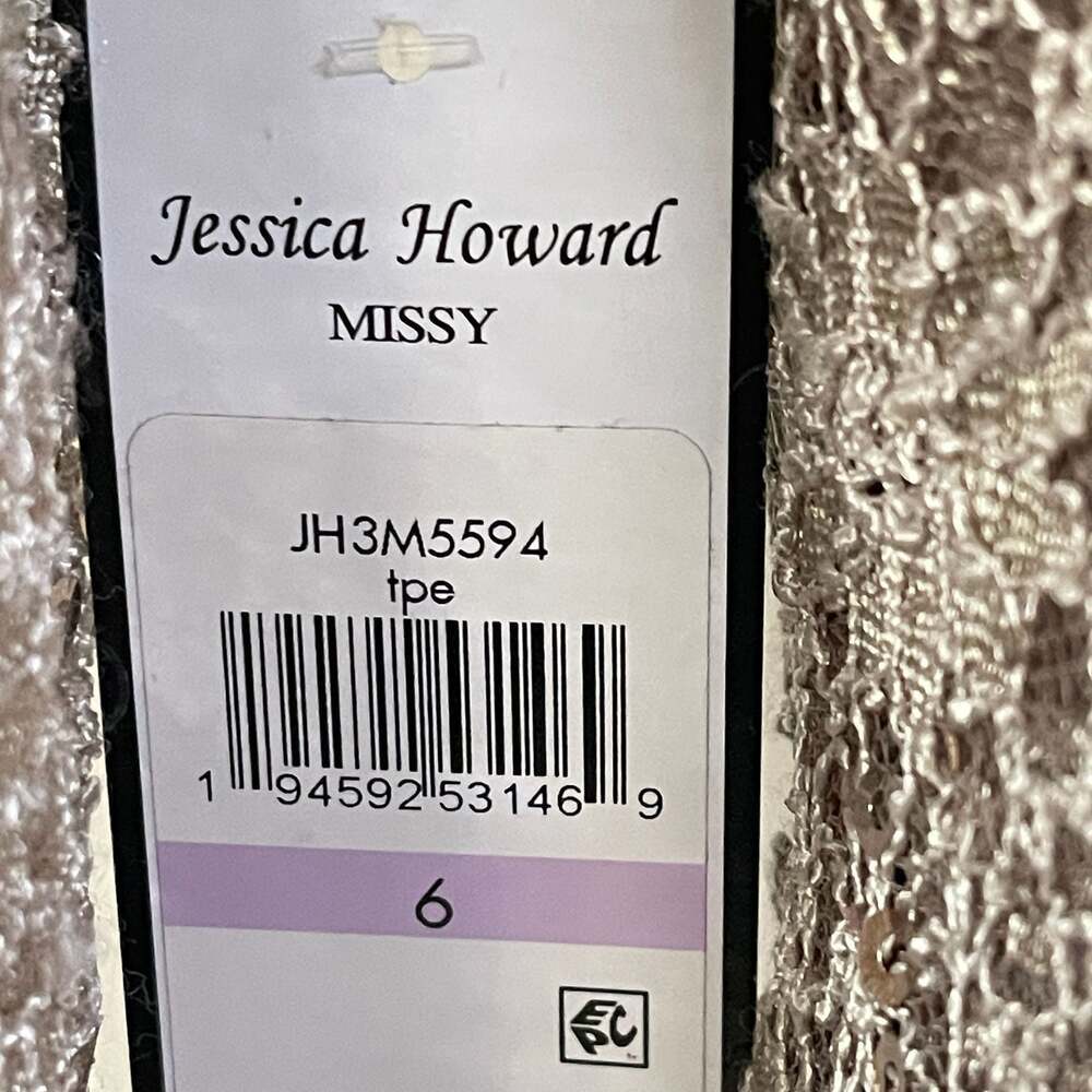Jessica Howard Women's Sequined Lace Surplice Sheath Dress NWT