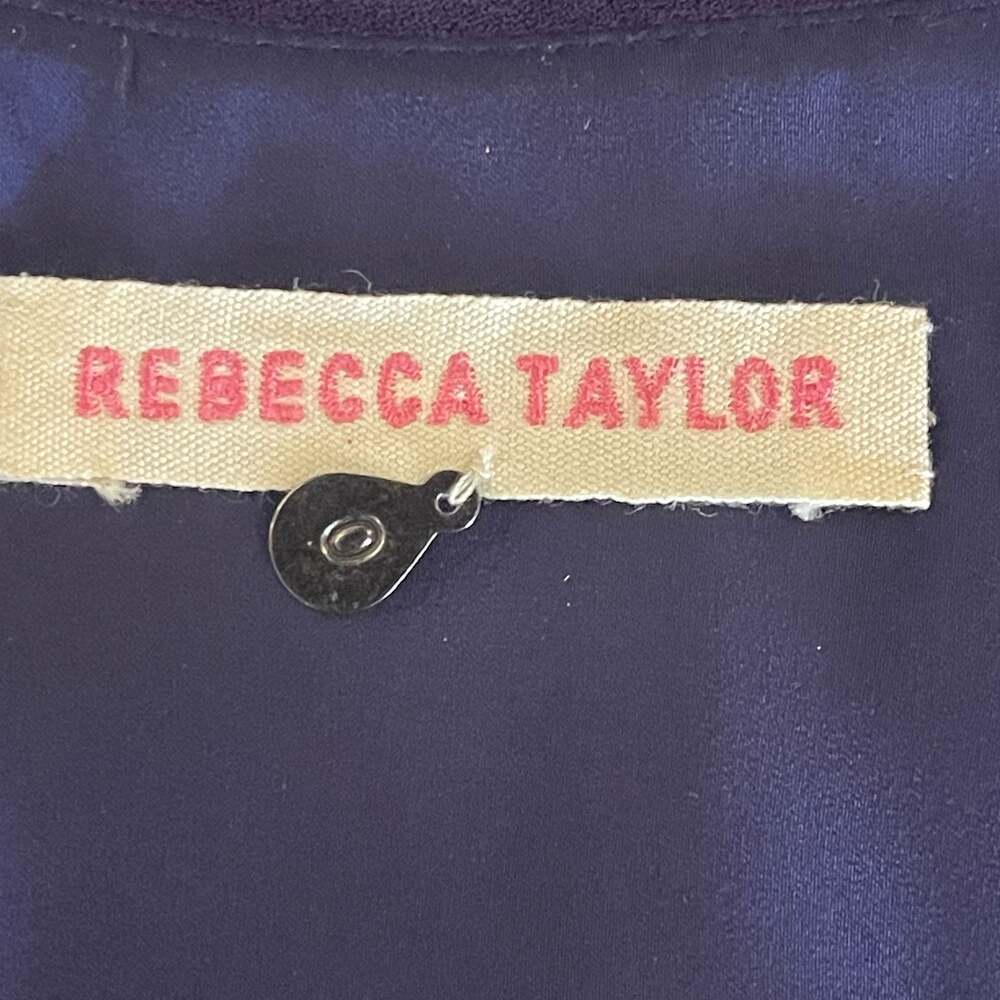 Rebecca Taylor Navy Embellished Halter Cami Swing Tank Top