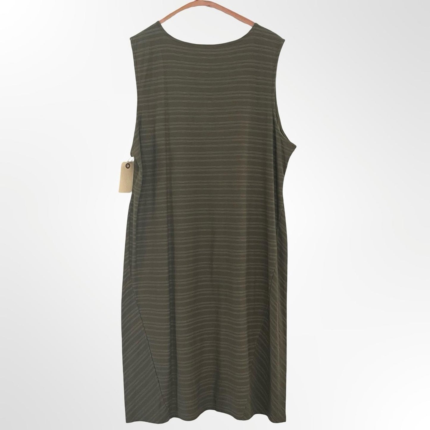 Liz Claiborne Olive Green Knit Top with V-Neck