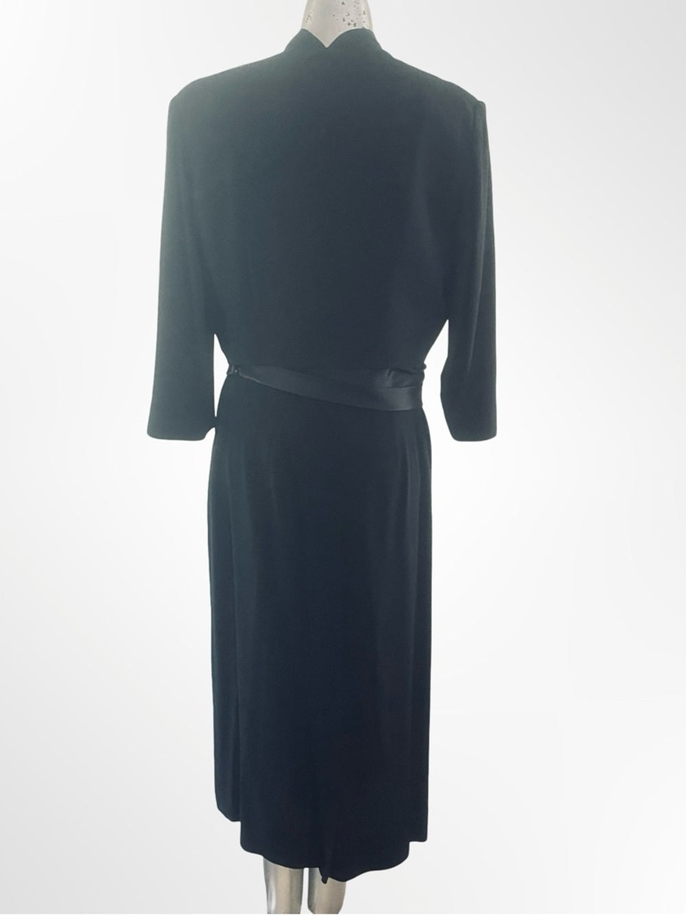 Vintage 1940s Style Black Cocktail Dress and Jacket Set